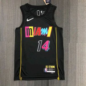 Men's Tyler Herro Black Team Jersey - 75th Anniversary City Edition