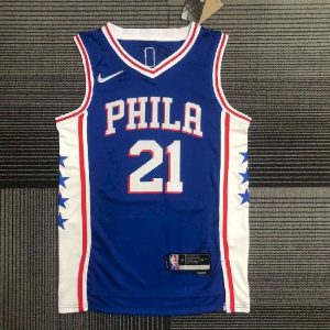 Men's Joel Embiid Blue Team Jersey - 75th Anniversary Edition