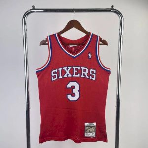 Men's M&N 1996?M97 Allen Iverson Red Retro Jersey