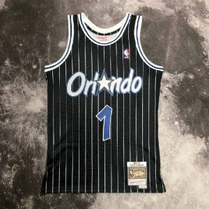 Men's M&N 2004 Tracy McGrady Black Retro Jersey