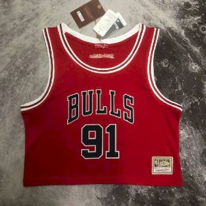 Women's M&N Dennis Rodman Red Retro Jersey