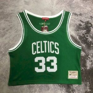 Women's M&N Larry Bird Green Retro Jersey