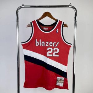 Men's M&N 1983/84 Clyde Drexler Red Retro Jersey