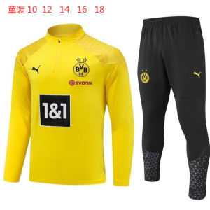 Borussia Dortmund 2023/24 Half-Zip Kids Sweater+Pant 902