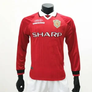 Manchester United 1999/00 Home Long Sleeves Retro Jersey