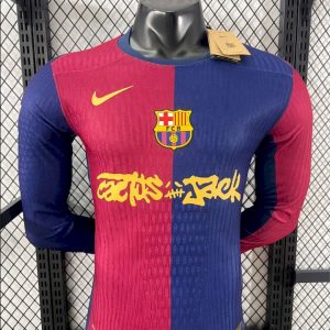 Barcelona 2024/25 Travis Scott Edition Long Sleeves Jersey Player Version