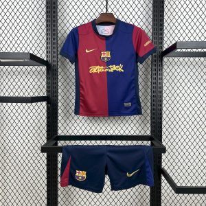Barcelona 2024/25 Travis Scott Edition Home Kids Kit
