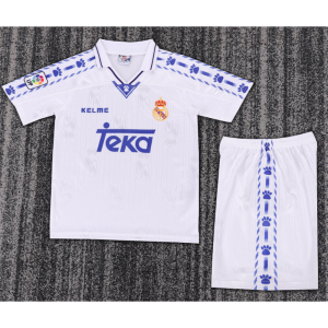 Real Madrid 1996/97 Home Kids Retro Jersey And Shorts